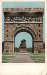 Memorial Court and Arch, Leland Stanford Jr. University Postcard