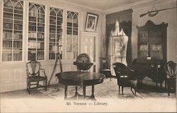 Library - George Washington's Home Postcard