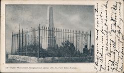 Ogden Monument, Geographical Center of U.S. Postcard