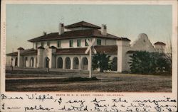Santa Fe Railroad Depot Postcard