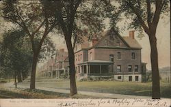 Row of Officers' Quarters Postcard
