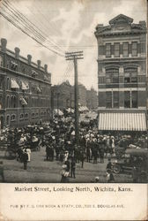 Market Street, Looking North Wichita, KS Postcard Postcard Postcard