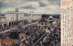 Vaudeville in North Plaza, White City Postcard