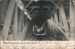 Interior of De Kalb Street Bridge Postcard