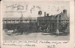 Bridge at Cable Flax Mills Schaghticoke, NY Postcard Postcard Postcard