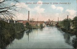 Looking North from Exchange St. Bridge Postcard