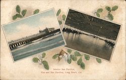 Interior Sun Pavilion, Pier and Sun Pavilion Long Beach, CA Postcard Postcard Postcard