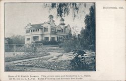 Home of M. Paul de Longpre Postcard