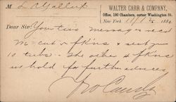 Walter Carr & Company Postcard
