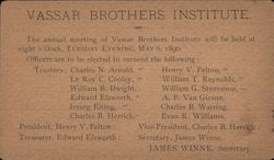 Vassar Brothers Institute Annual Meeting Poughkeepsie, NY Postcard Postcard Postcard