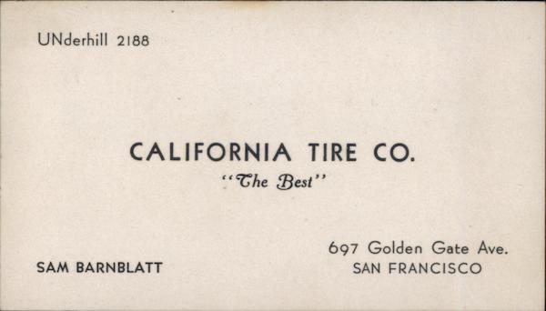 California Tire Co. San Francisco