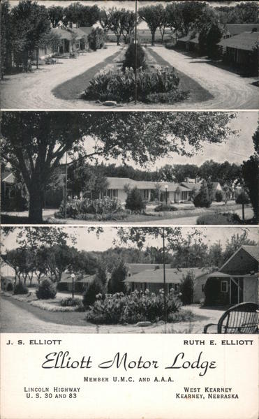 Elliott Motor Lodge Lincoln Highway Kearney Nebraska