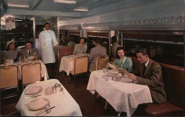 Dining Car of the Santa Fe's El Capitan Trains, Railroad