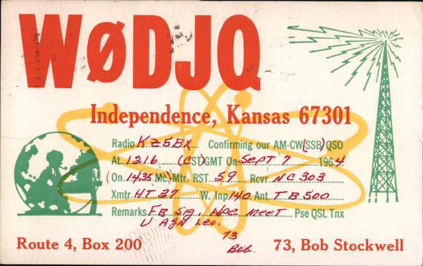 W0DJQ Independence Kansas QSL & Ham Radio