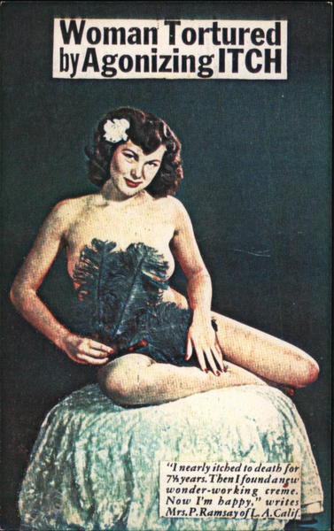 Woman Tortured by Agonizing Itch Xerox Art