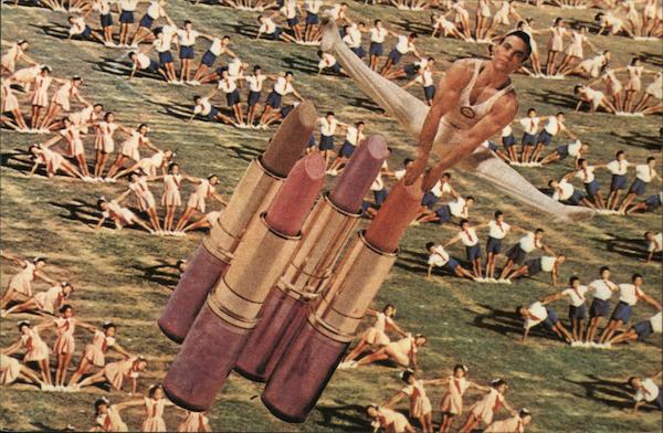 1 - Carrie Carlton (AKA Carioca), American, Untitled - Cheerleaders, lipstick