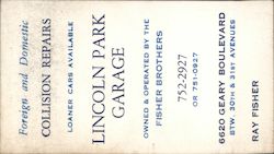 Lincoln Park Garage Business Card