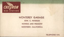 Monterey Garage Chevron Gas Station Business Card