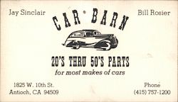 Car Barn Antioch, CA Business Card Business Card Business Card
