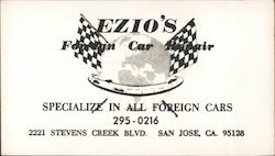 Ezio's Foreign Car Repair San Jose, CA Business Card Business Card Business Card