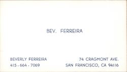 Bev. Ferreira Business Card
