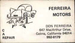 Ferreira Motors Business Card