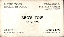 Bro's Tow Larry Bro Business Card