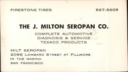 The J. Milton Seropan Co. Business Card