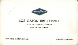 Los Gatos Tire Service California Business Card Business Card Business Card