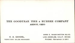 The Goodyear Tire & Rubber Company Akron, OH Business Card Business Card Business Card