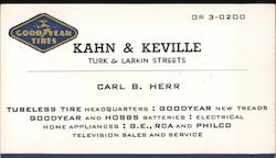 Kahn & Keville - Goodyear Tires Business Card
