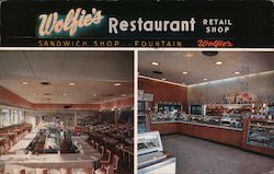 Wolfie's Restaurant and Fountain Postcard