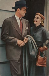 Irving's Men's Shop Long Island - Woman and man smiling Postcard