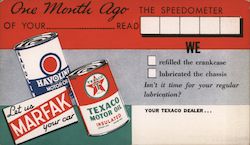 Texaco Motor Oil Postcard