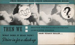 Texaco Speedometer Check-up card Postcard