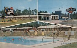 Miami Motel & Restaurant Postcard