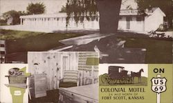 Colonial Motel Fort Scott, KS Postcard Postcard Postcard