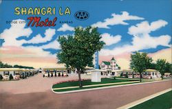 Motel Shangri-La Dodge City, KS Postcard Postcard Postcard