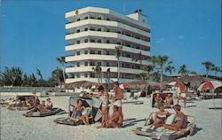Three Crowns Hotel and Court Lido Beach Postcard
