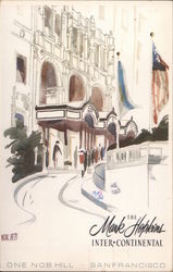 Mark Hopkins Inter-Continental Hotel - Noal Betts Watercolor Postcard
