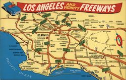 Los Angeles and Vicinity Freeways Postcard