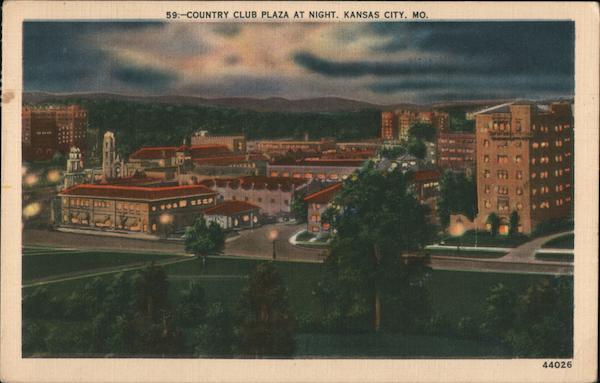 Country Club Plaza at Night Kansas City Missouri