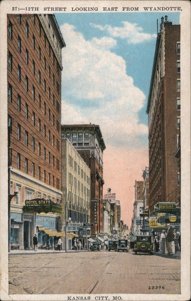 12th Street Looking East From Wyandotte Kansas City Missouri