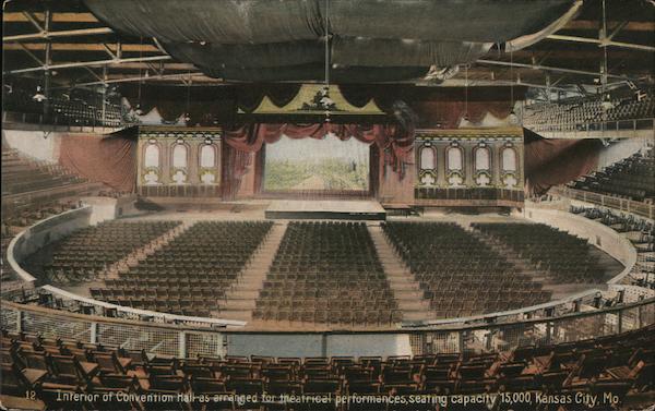 Interior of Convention Hall arranged for Theatrical Performances Kansas City Missouri