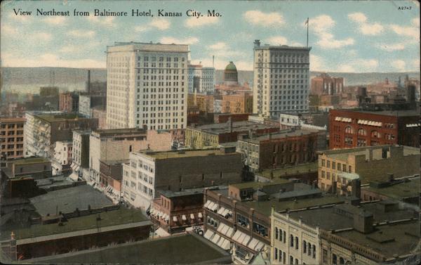 View Northeast from Baltimore Hotel Kansas City Missouri