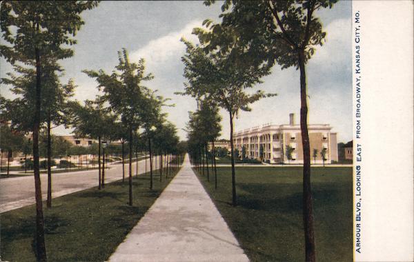Armour Blvd Looking East from Broadway Kansas City Missouri