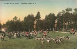 Off for a Fox Hunt Southern Pines, NC Postcard Postcard Postcard