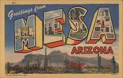 Greetings from Mesa, Arizona Postcard