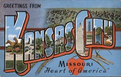 Greetings from Kansas City, Missouri - Heart of America Postcard