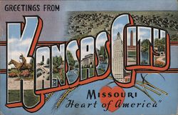 Greetings from Kansas City, Missouri - Heart of America Postcard